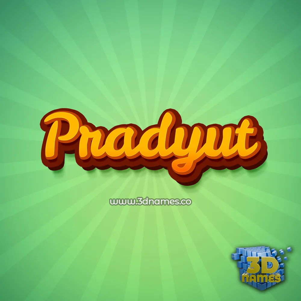 pradyut in Green Rays style - 3D name wallpaper