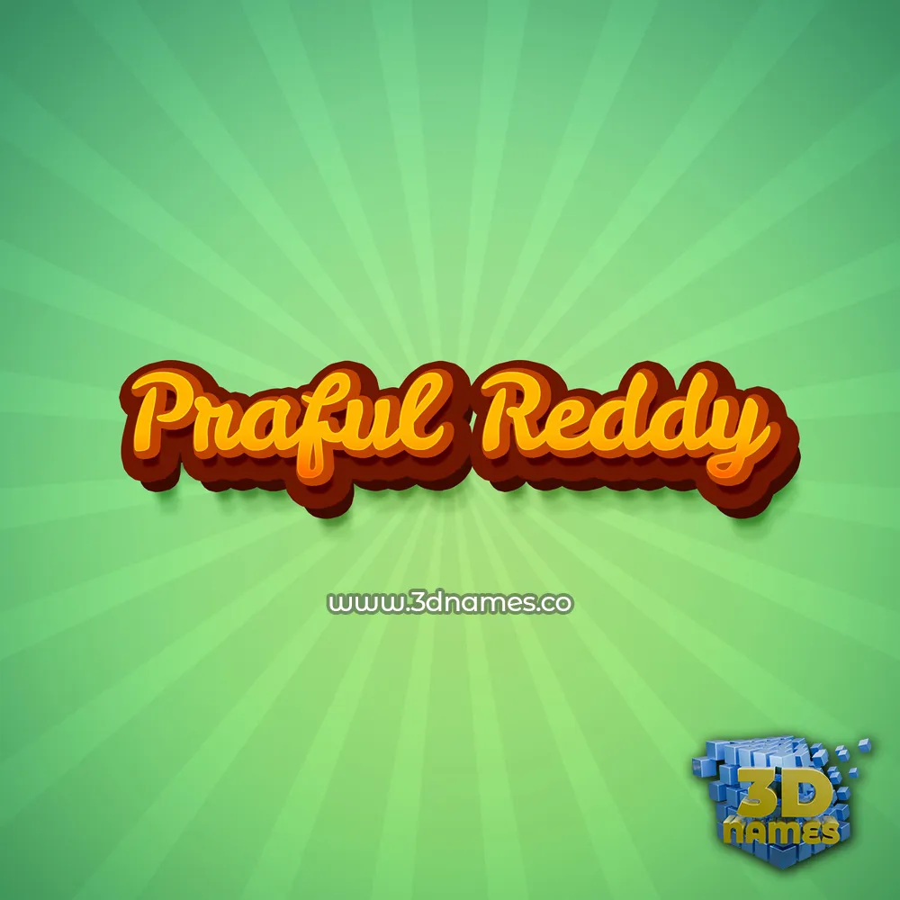 praful reddy in Green Rays style - 3D name wallpaper