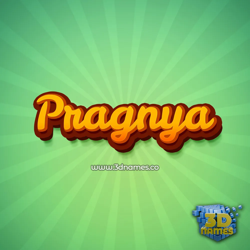 pragnya in Green Rays style - 3D name wallpaper
