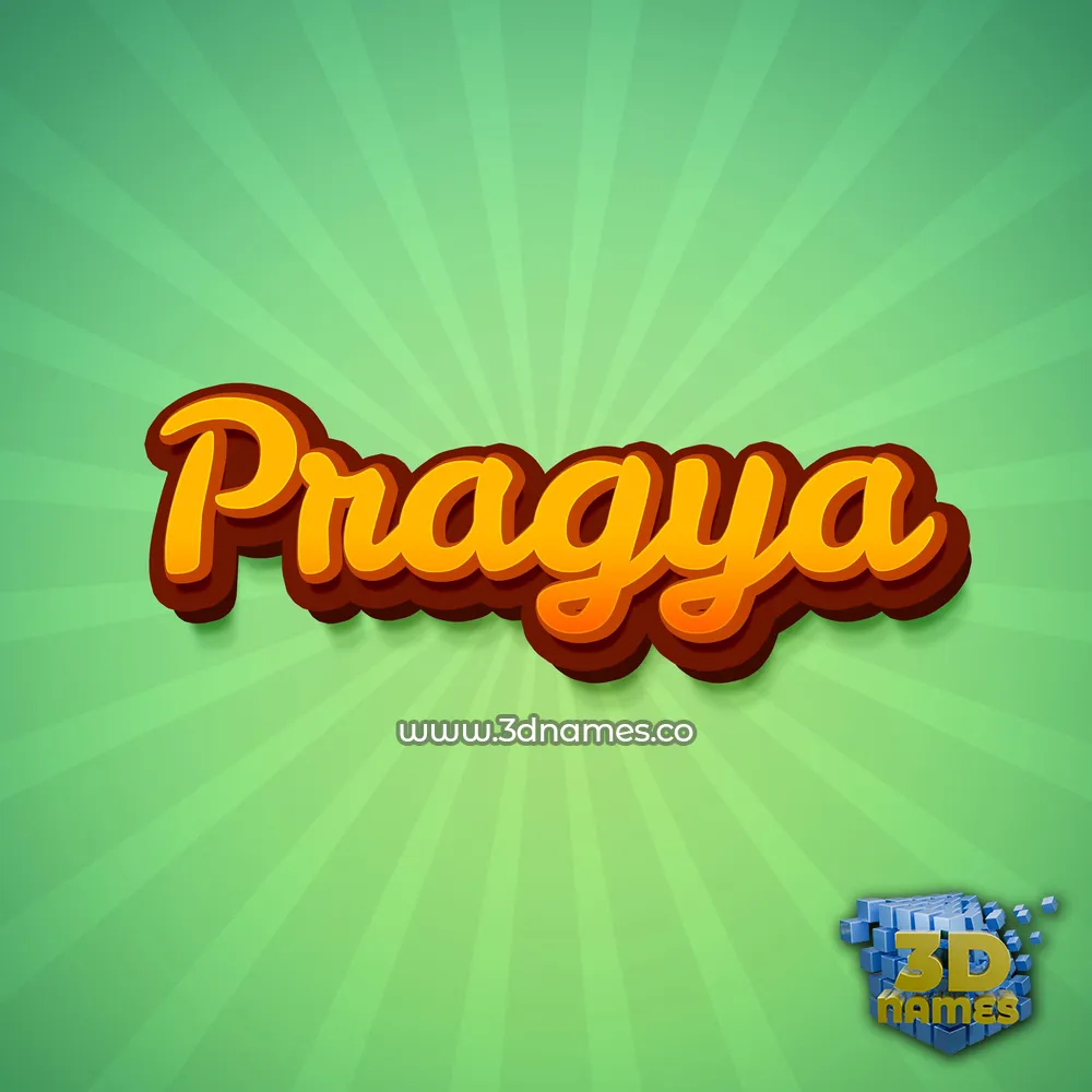 pragya in Green Rays style - 3D name wallpaper