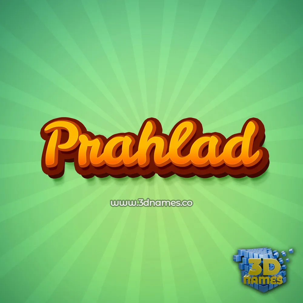 prahlad in Green Rays style - 3D name wallpaper