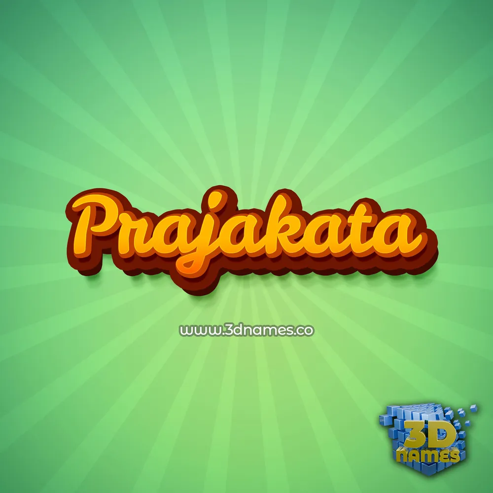 prajakata in Green Rays style - 3D name wallpaper