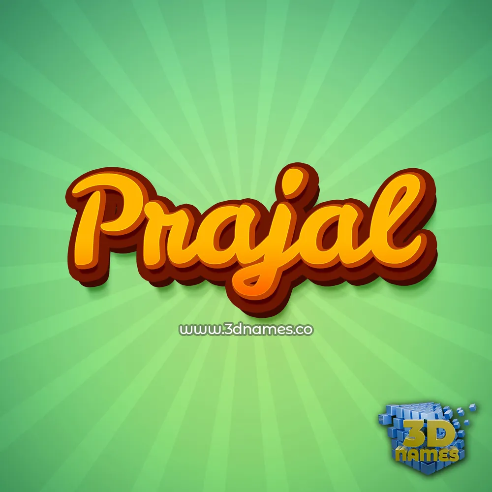 prajal in Green Rays style - 3D name wallpaper