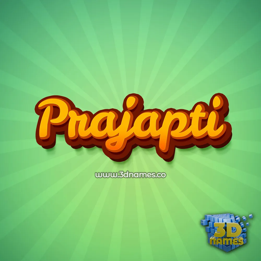 prajapti in Green Rays style - 3D name wallpaper