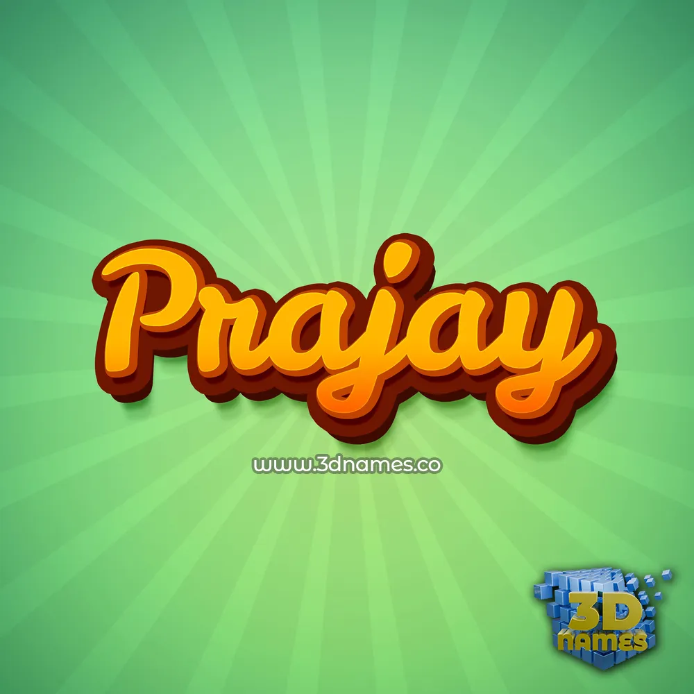 prajay in Green Rays style - 3D name wallpaper