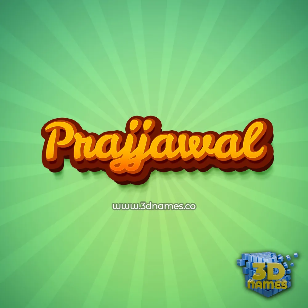 prajjawal in Green Rays style - 3D name wallpaper