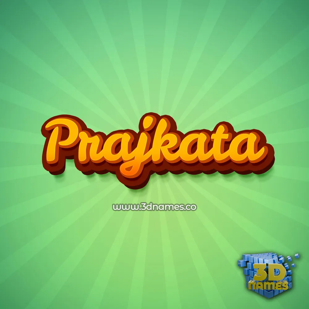 prajkata in Green Rays style - 3D name wallpaper