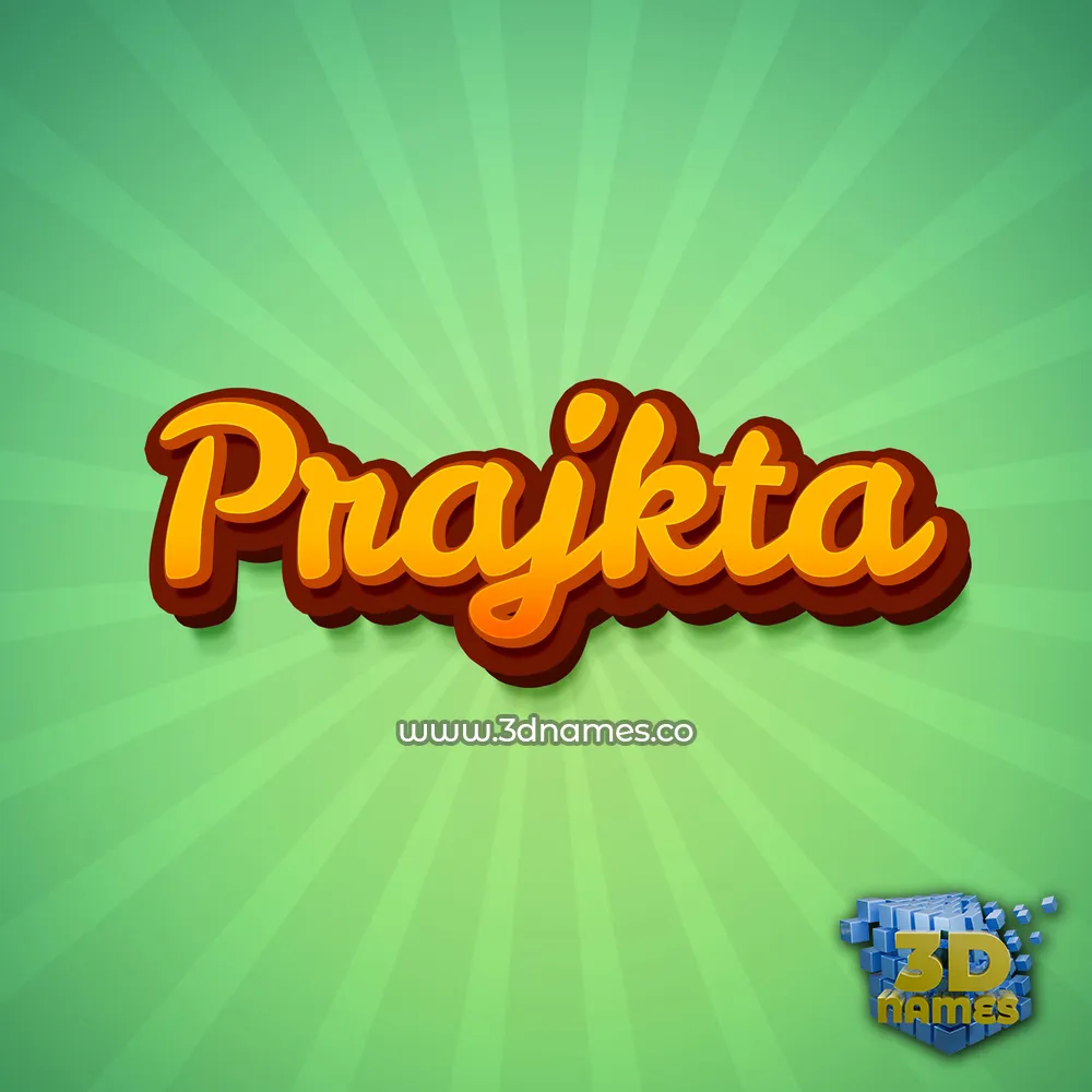 prajkta in Green Rays style - 3D name wallpaper