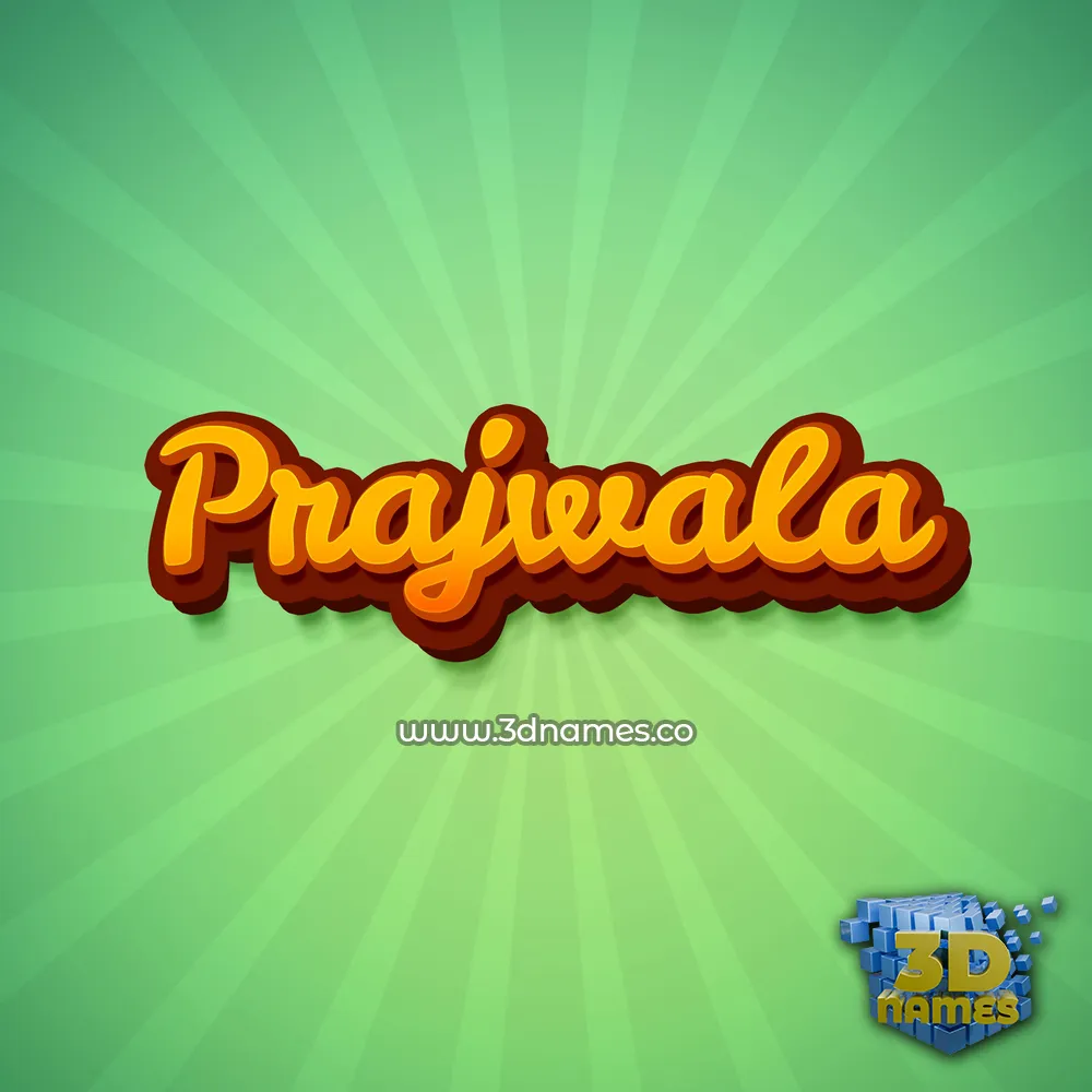 prajwala in Green Rays style - 3D name wallpaper