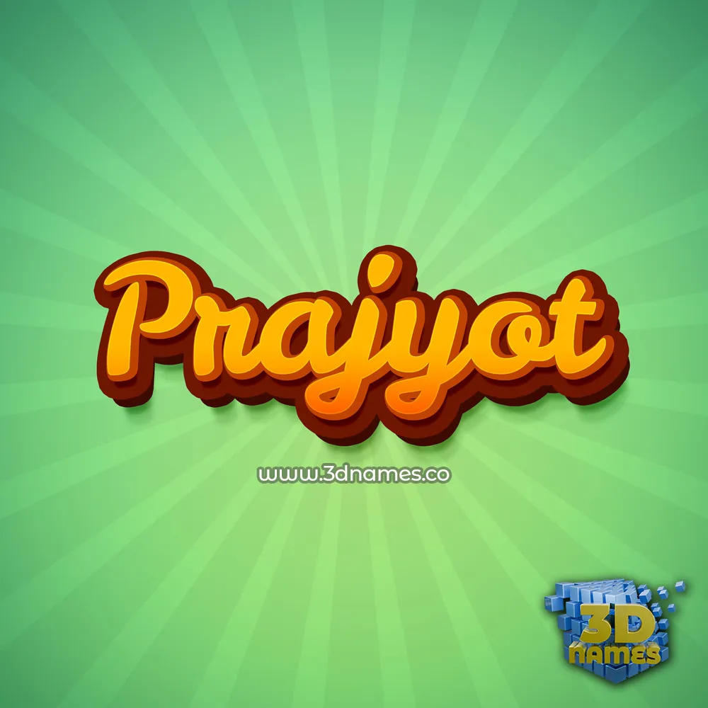 prajyot in Green Rays style - 3D name wallpaper