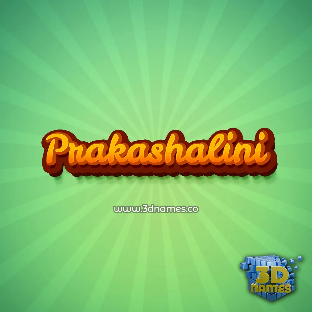 prakashalini in Green Rays style - 3D name wallpaper