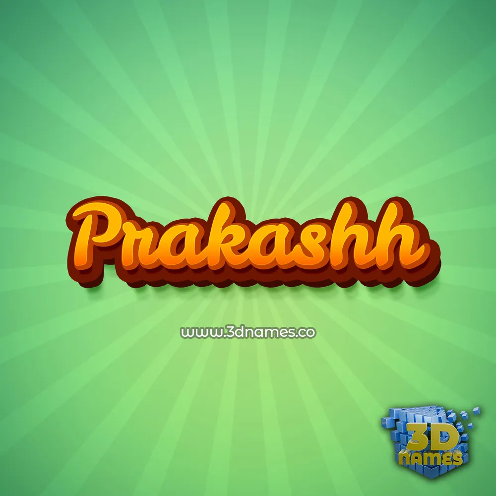 prakashh in Green Rays style - 3D name wallpaper