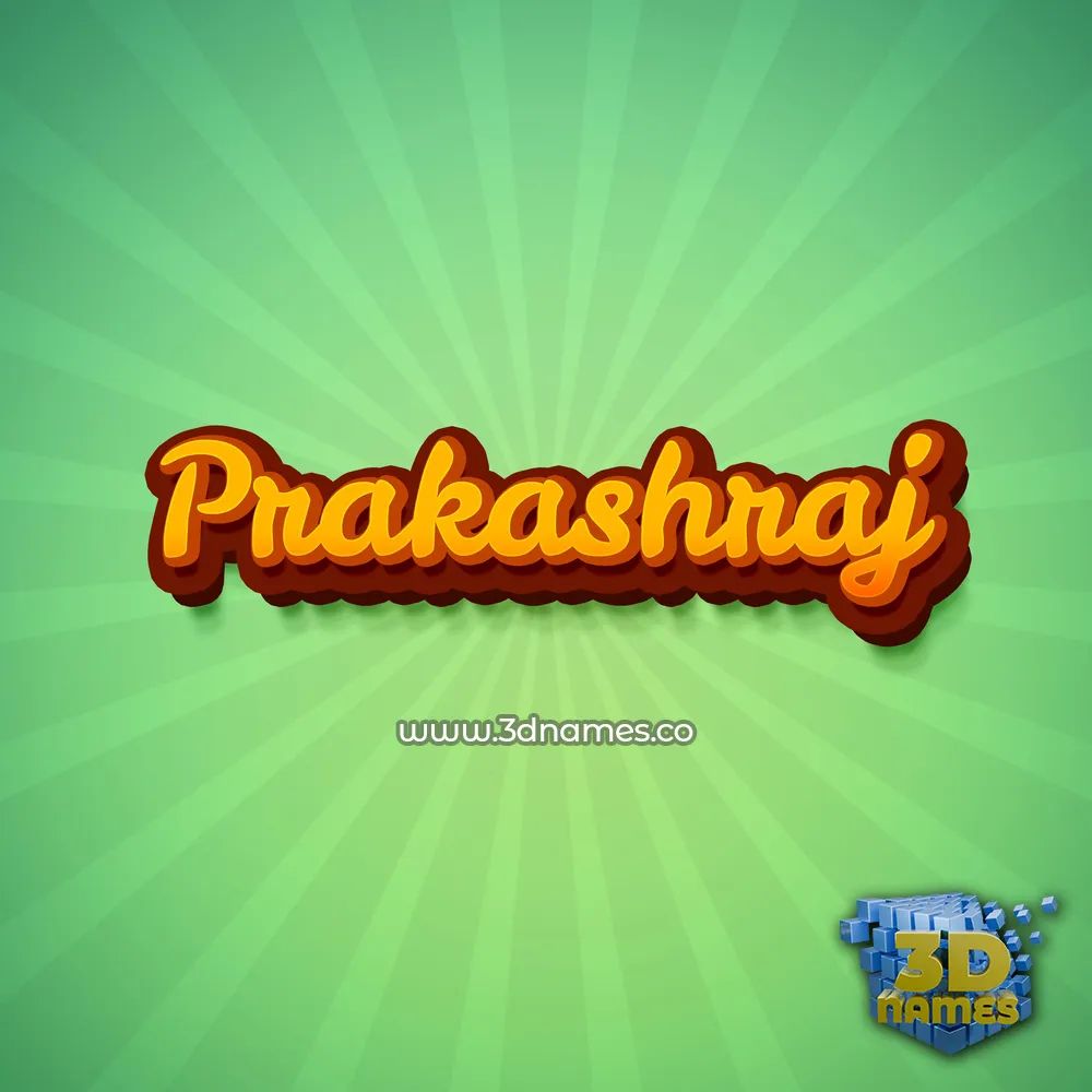 prakashraj in Green Rays style - 3D name wallpaper