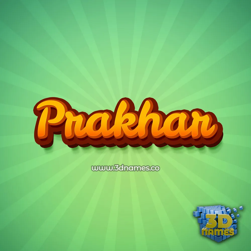 prakhar in Green Rays style - 3D name wallpaper