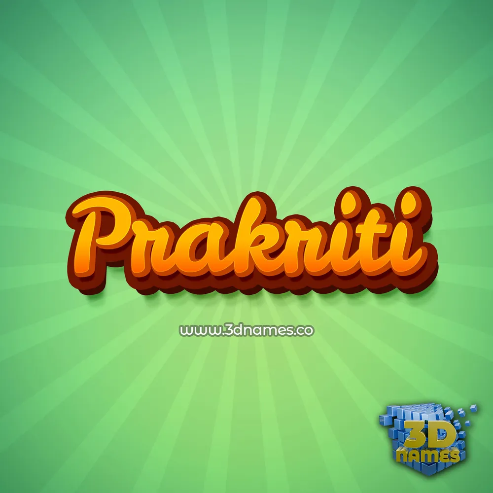 prakriti in Green Rays style - 3D name wallpaper