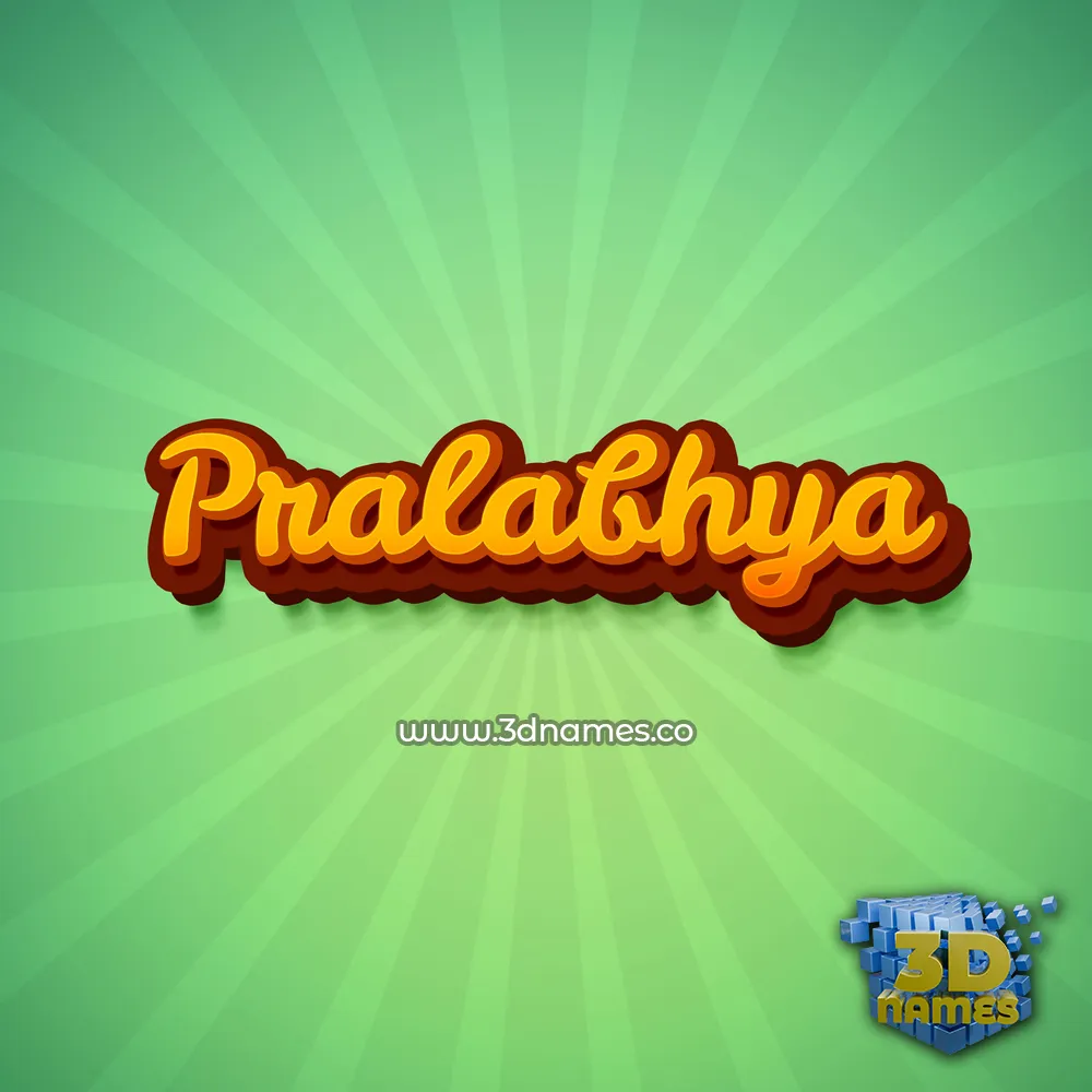pralabhya in Green Rays style - 3D name wallpaper