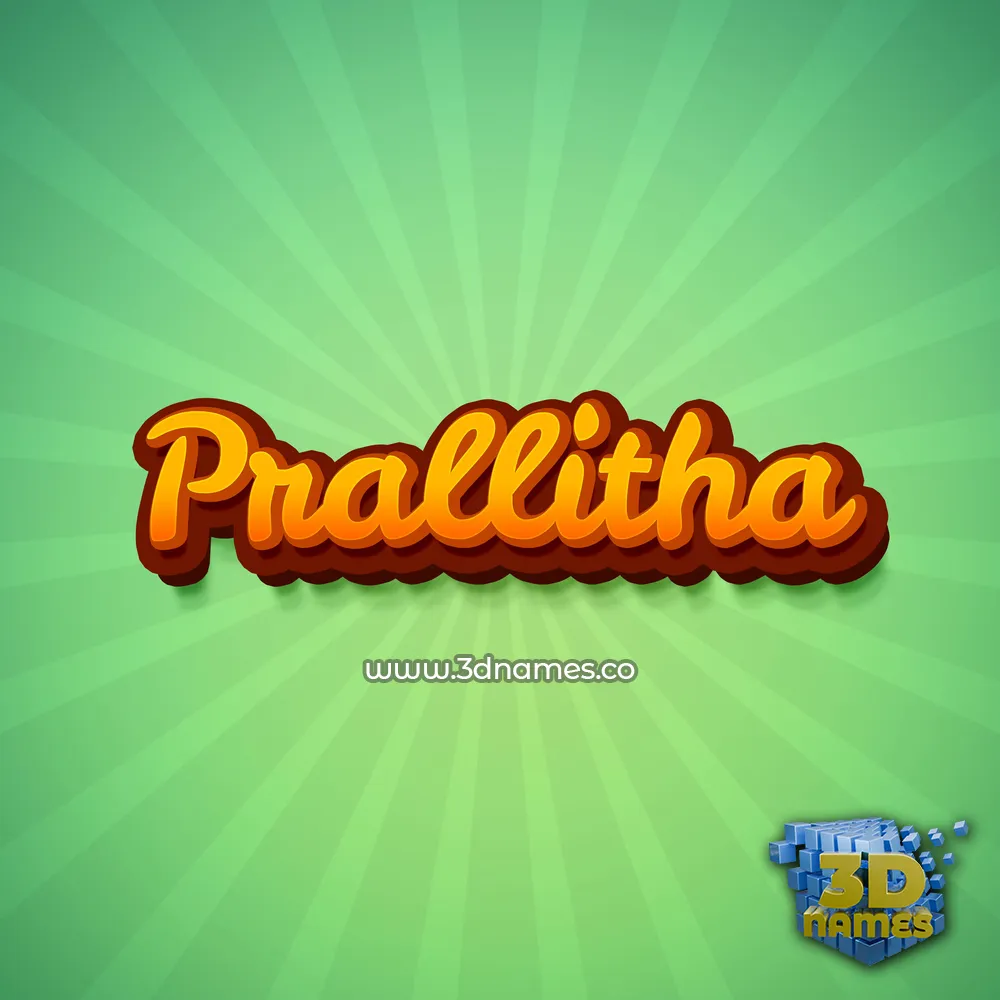 prallitha in Green Rays style - 3D name wallpaper