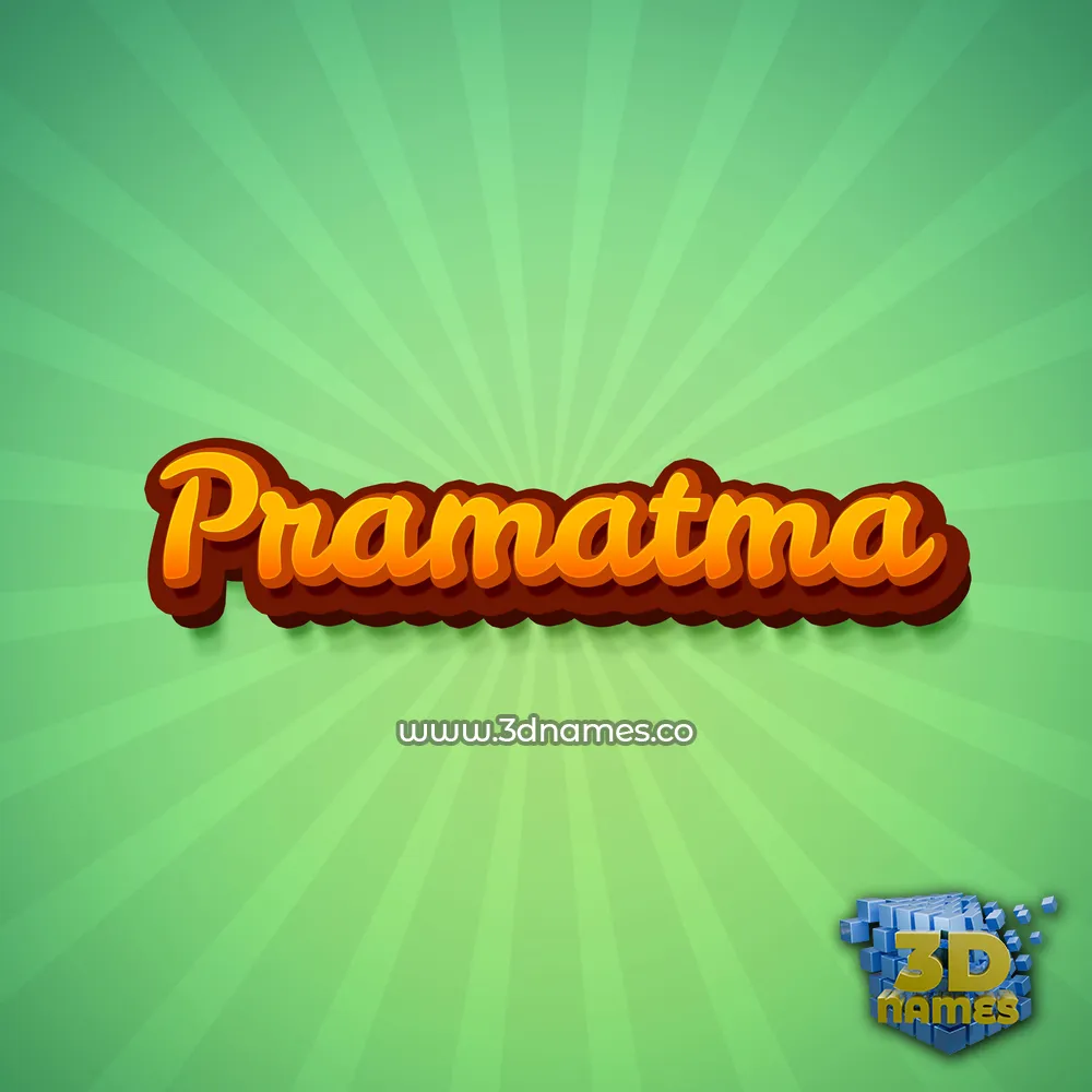 pramatma in Green Rays style - 3D name wallpaper