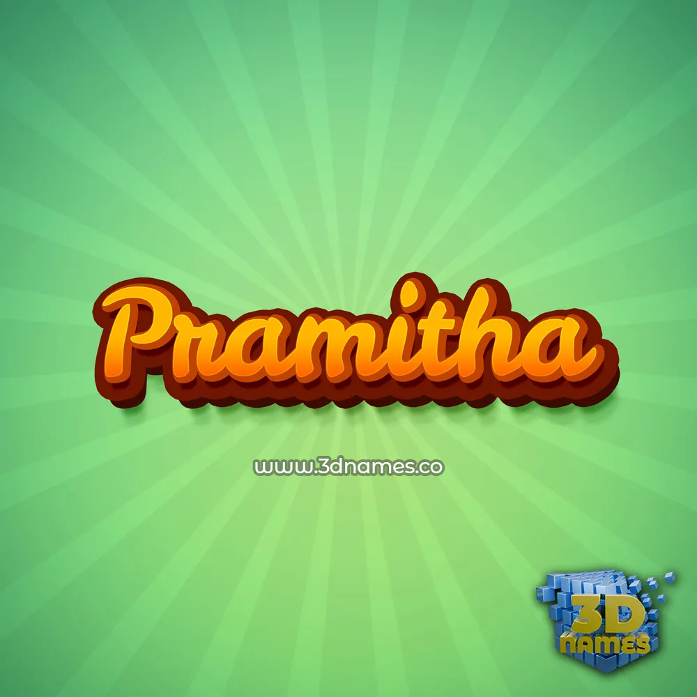 pramitha in Green Rays style - 3D name wallpaper