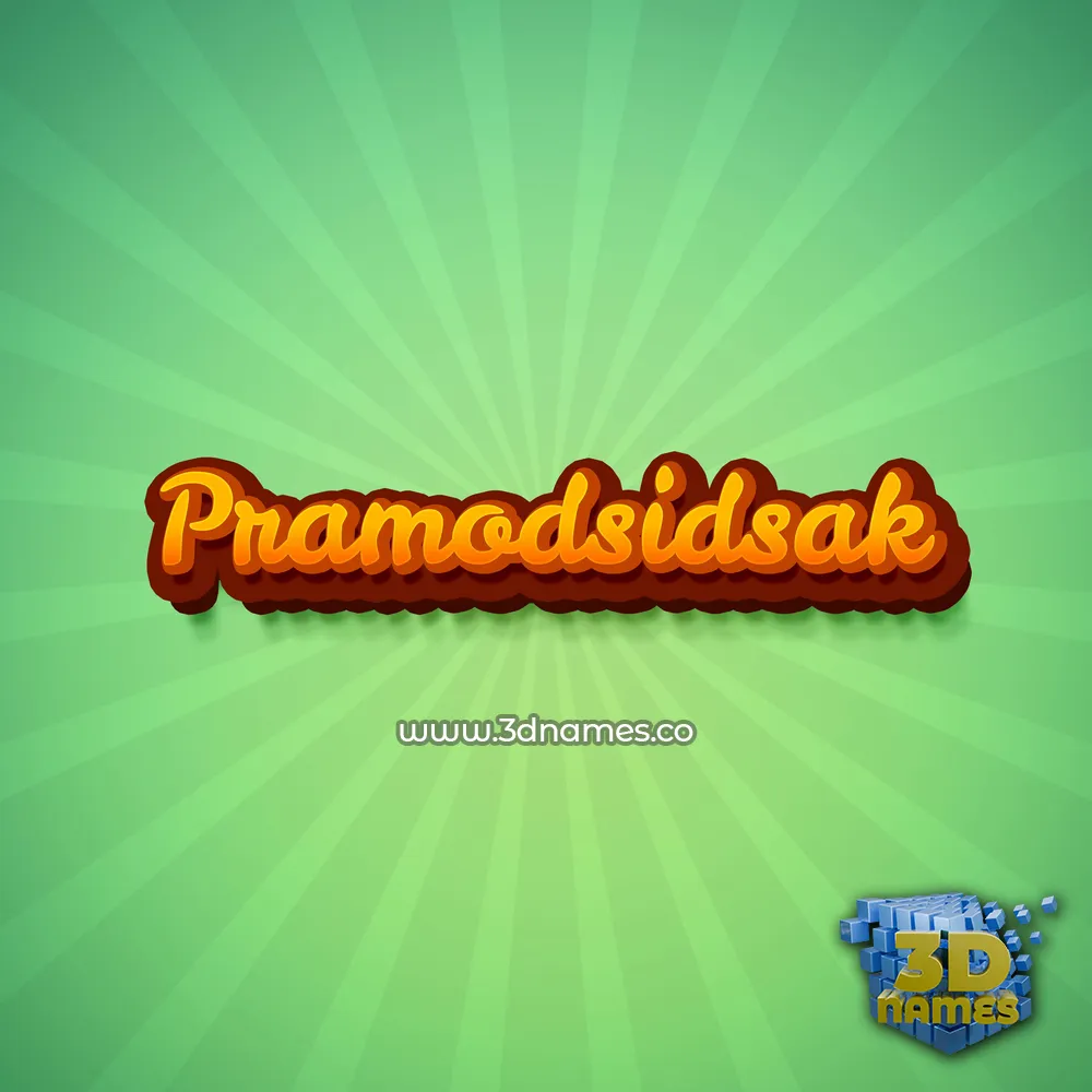 pramodsidsak in Green Rays style - 3D name wallpaper