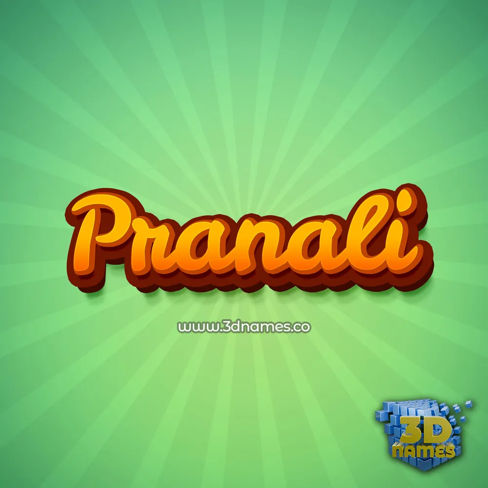 pranali in Green Rays style - 3D name wallpaper