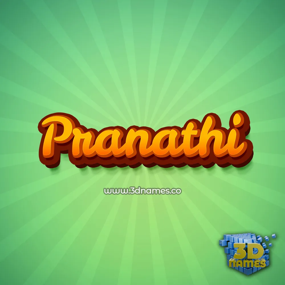 pranathi in Green Rays style - 3D name wallpaper
