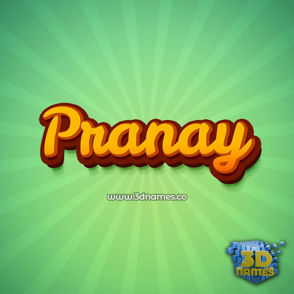 pranay in Green Rays style - 3D name wallpaper