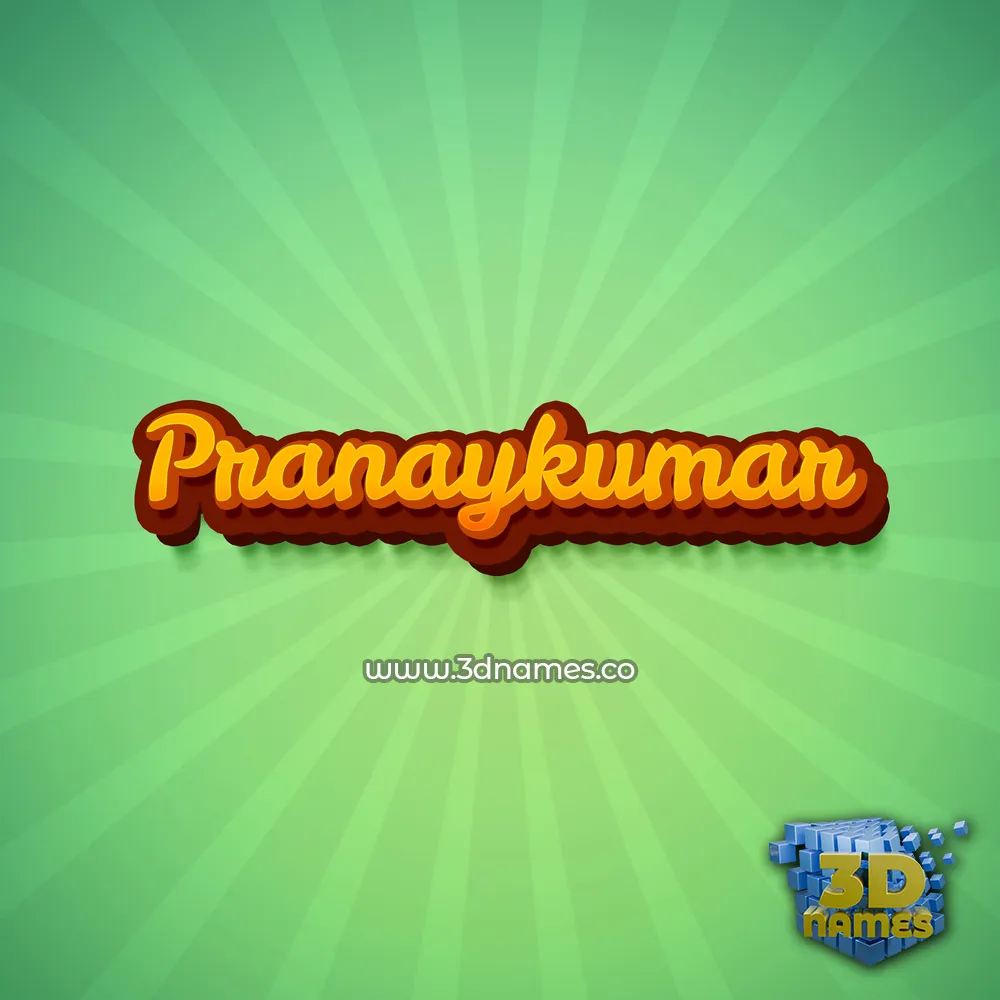 pranaykumar in Green Rays style - 3D name wallpaper