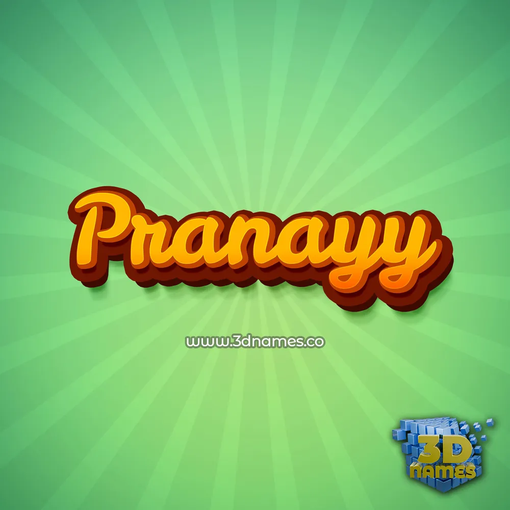 pranayy in Green Rays style - 3D name wallpaper