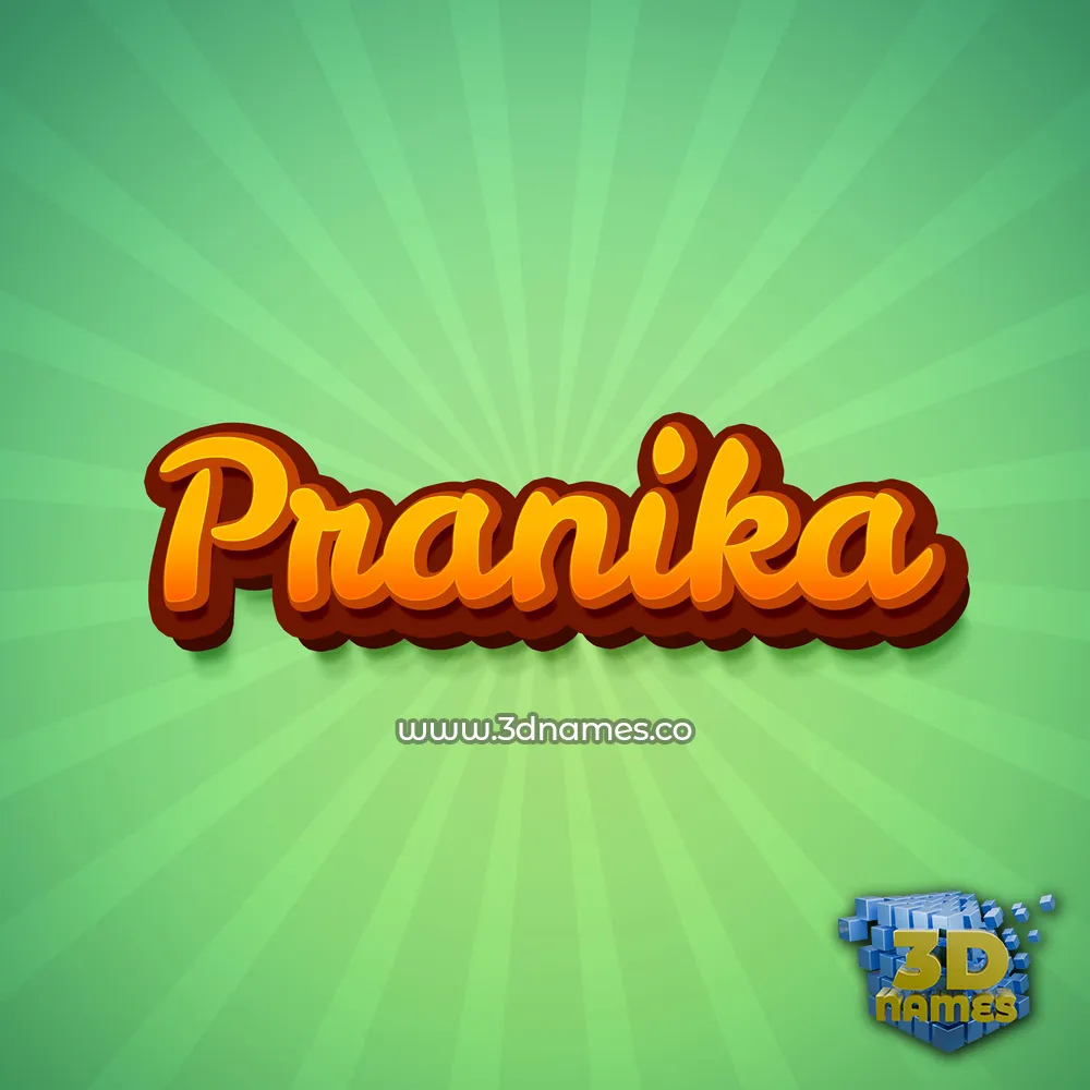 pranika in Green Rays style - 3D name wallpaper