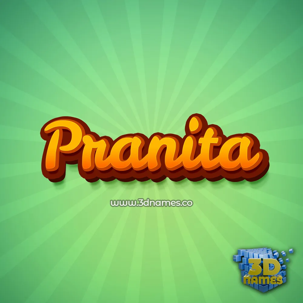 pranita in Green Rays style - 3D name wallpaper