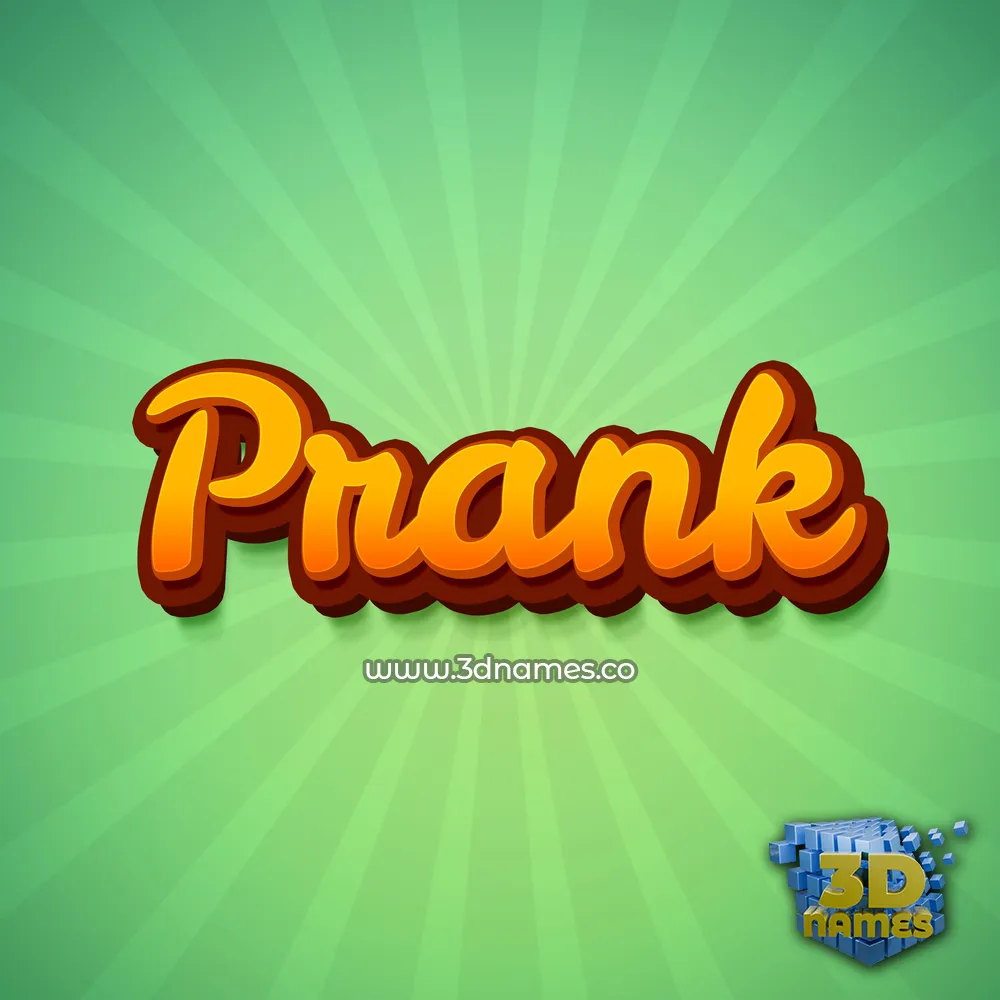 prank in Green Rays style - 3D name wallpaper