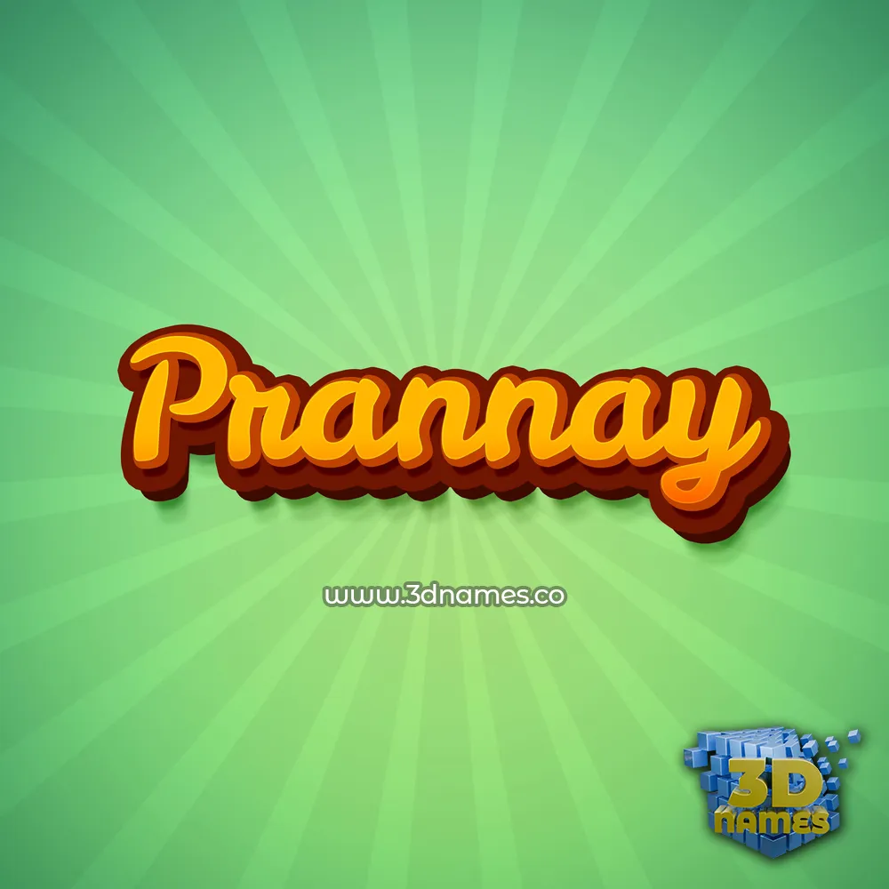prannay in Green Rays style - 3D name wallpaper