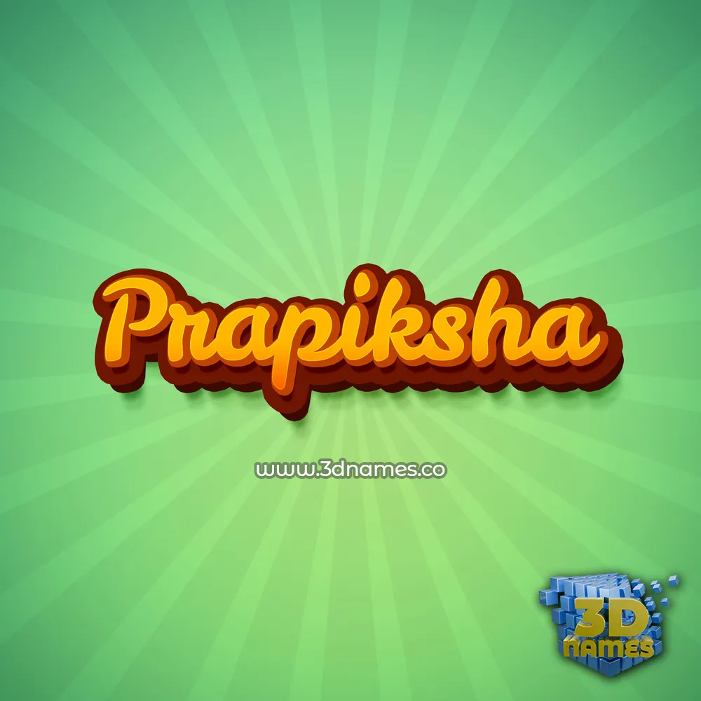 prapiksha in Green Rays style - 3D name wallpaper