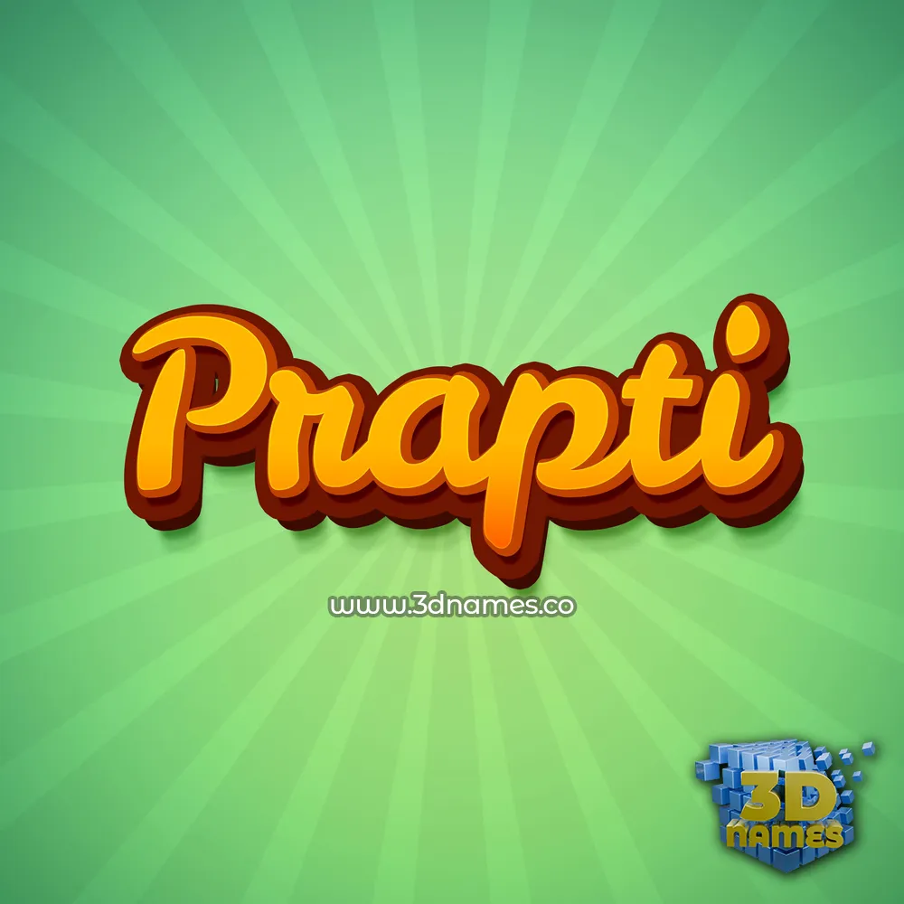 prapti in Green Rays style - 3D name wallpaper