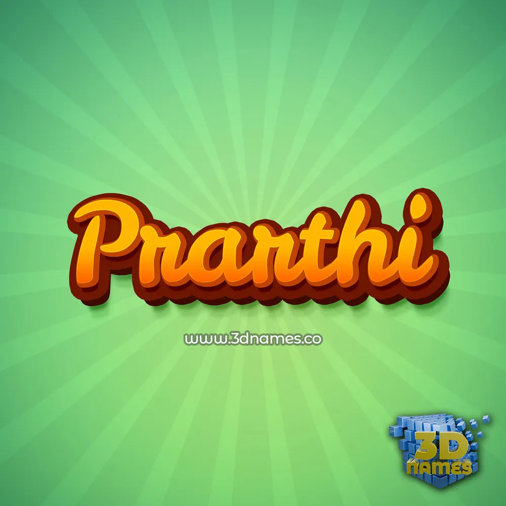 prarthi in Green Rays style - 3D name wallpaper