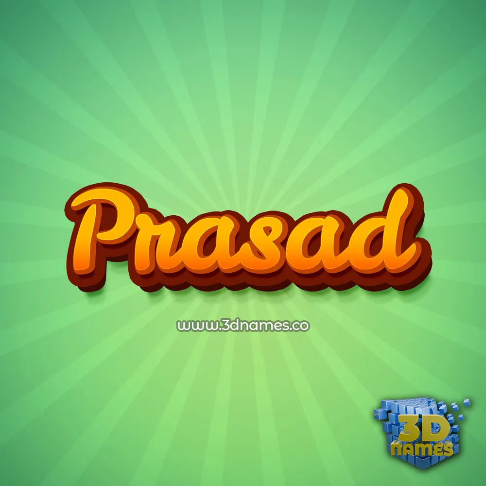 prasad in Green Rays style - 3D name wallpaper