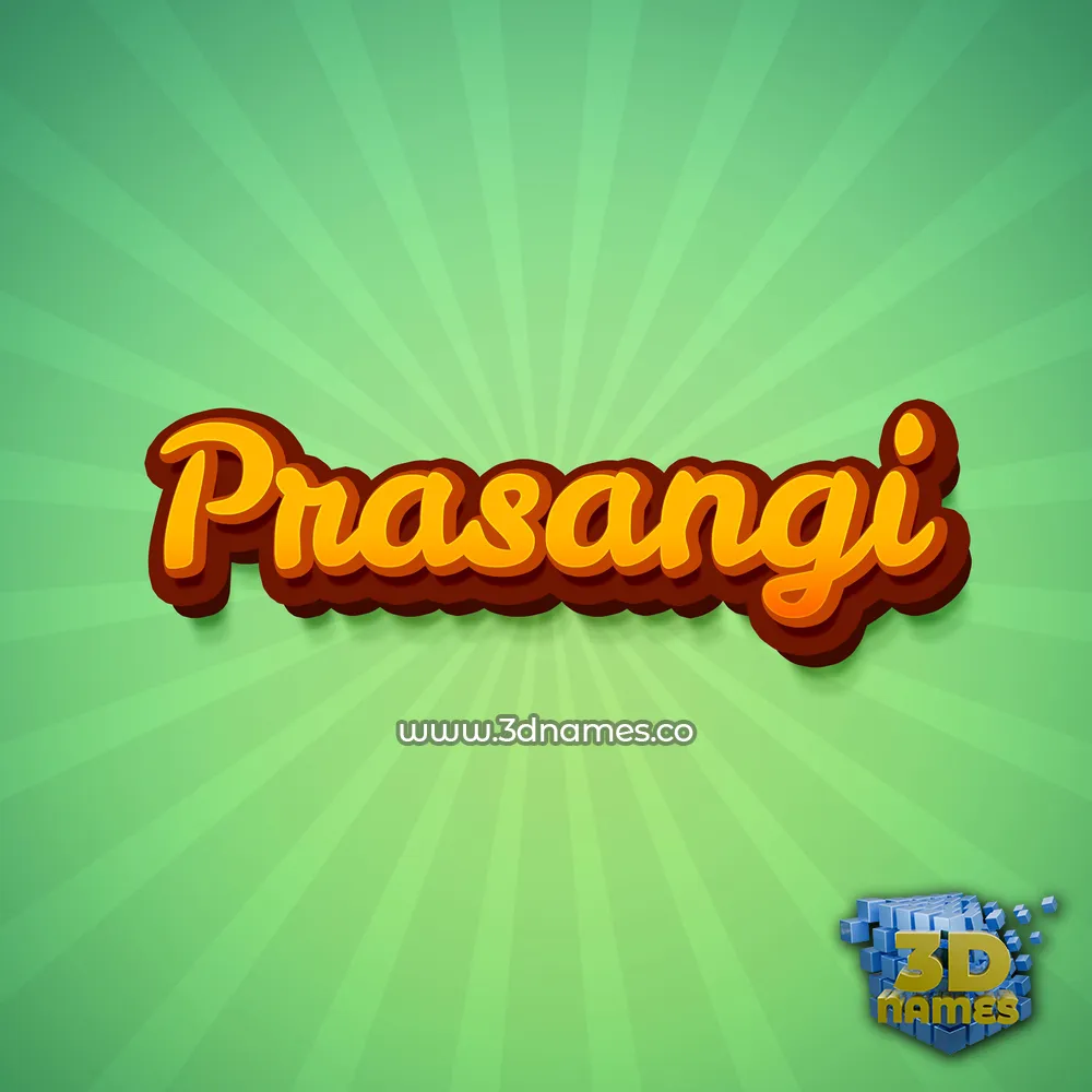 prasangi in Green Rays style - 3D name wallpaper