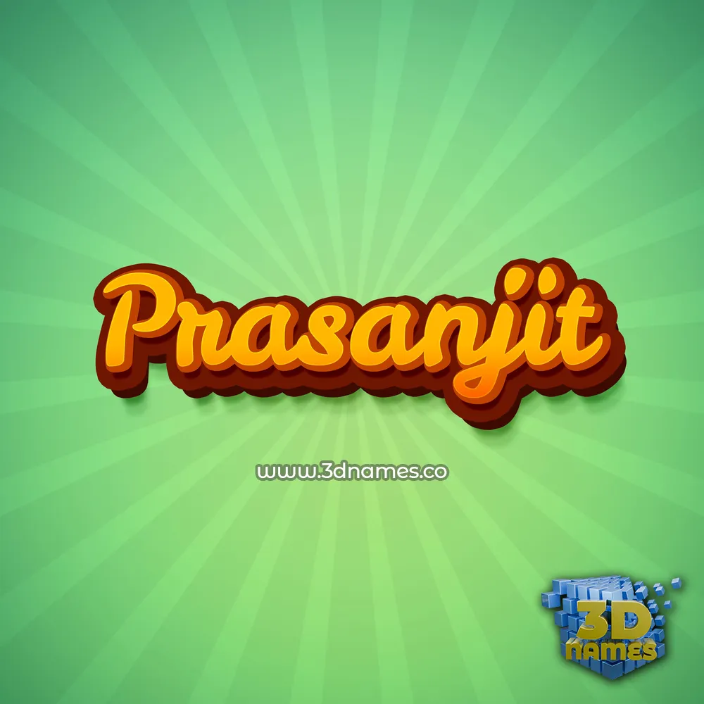 prasanjit in Green Rays style - 3D name wallpaper