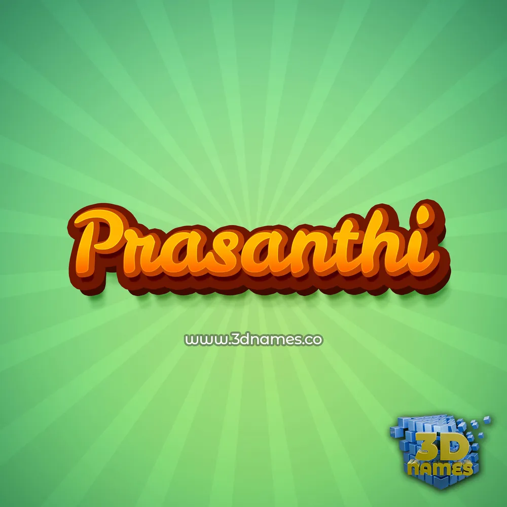 prasanthi in Green Rays style - 3D name wallpaper