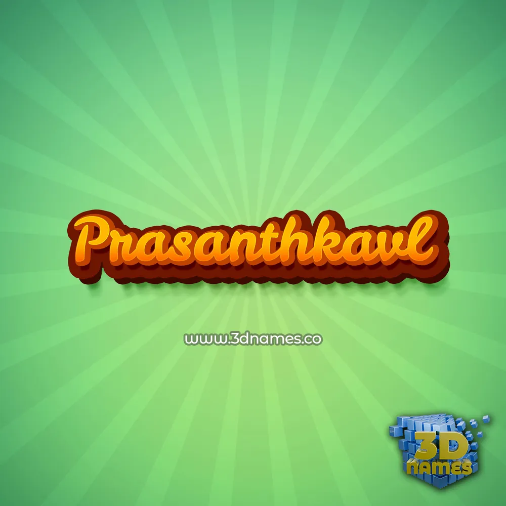 prasanthkavl in Green Rays style - 3D name wallpaper