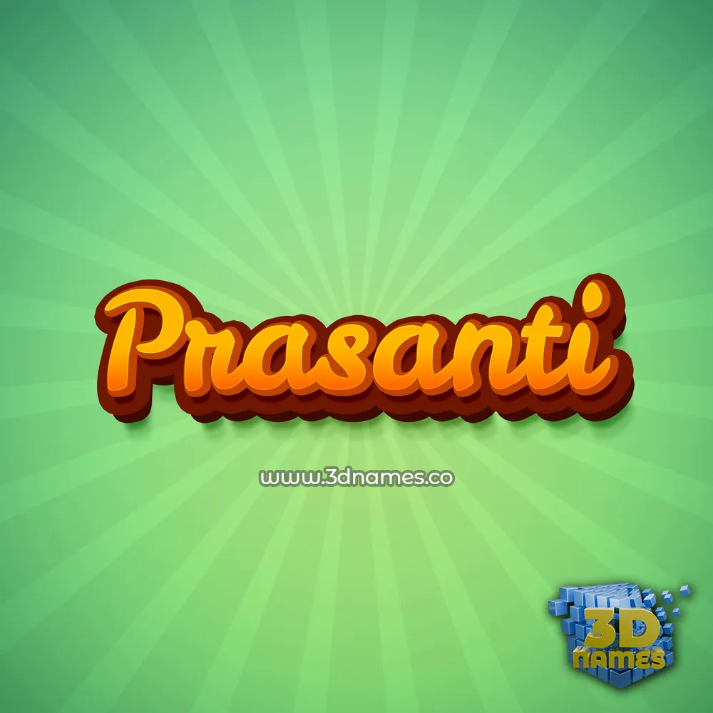 prasanti in Green Rays style - 3D name wallpaper