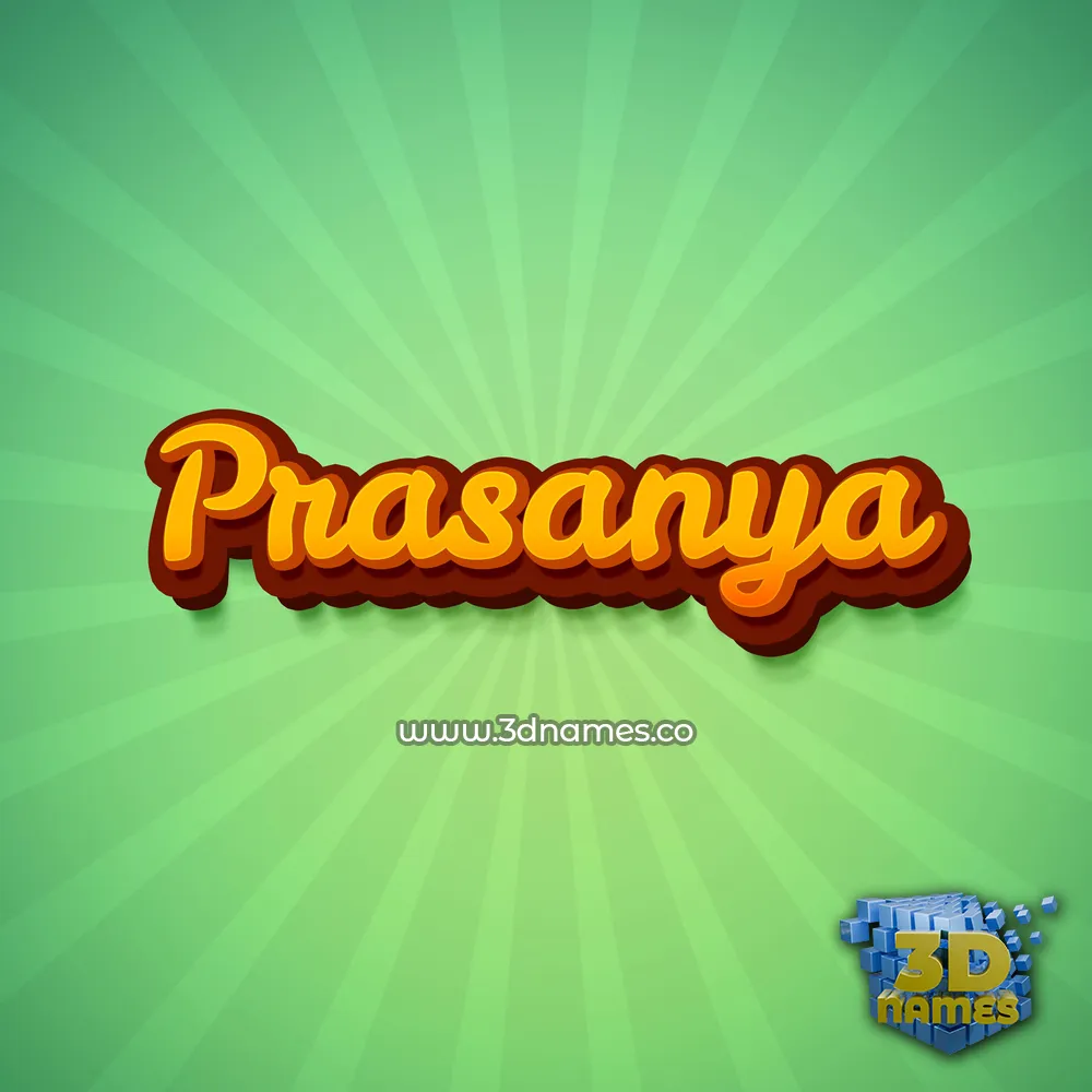 prasanya in Green Rays style - 3D name wallpaper
