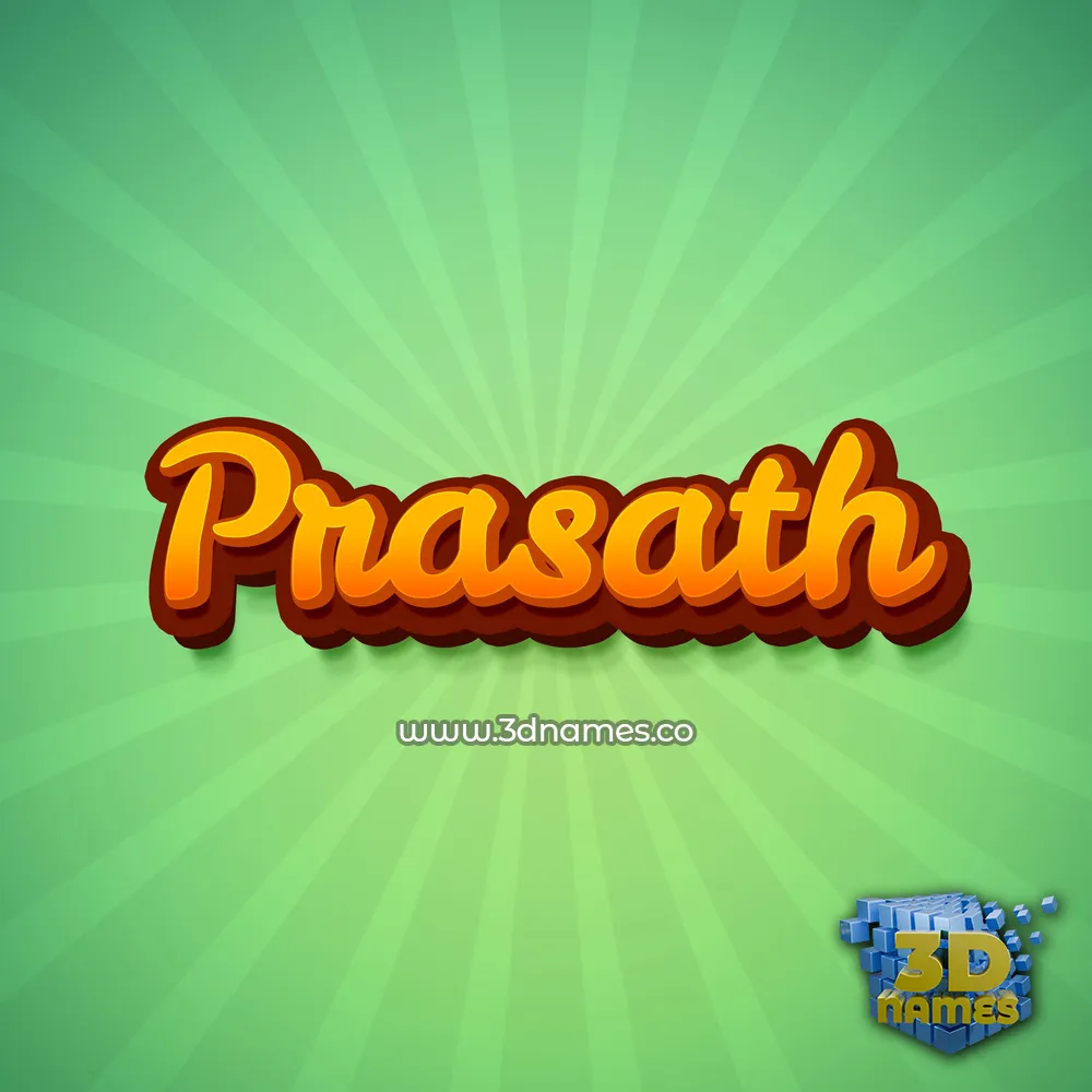 prasath in Green Rays style - 3D name wallpaper