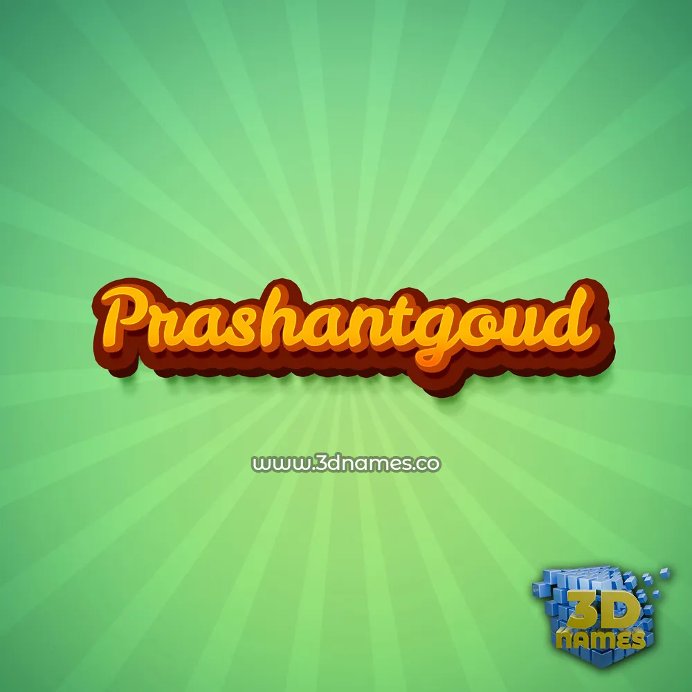 prashantgoud in Green Rays style - 3D name wallpaper