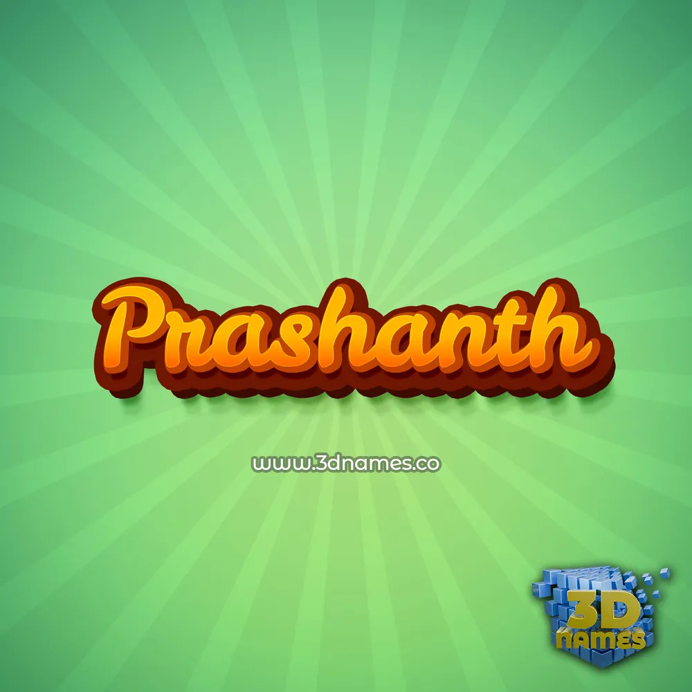 prashanth in Green Rays style - 3D name wallpaper