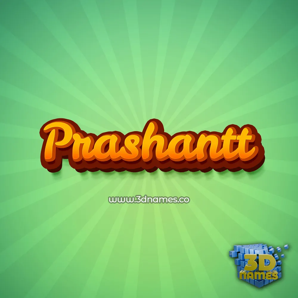 prashantt in Green Rays style - 3D name wallpaper