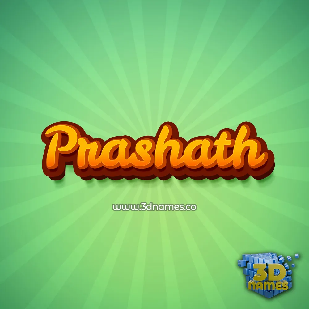 prashath in Green Rays style - 3D name wallpaper