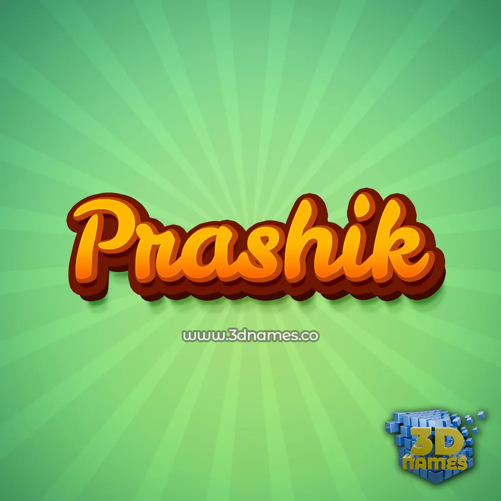 prashik in Green Rays style - 3D name wallpaper