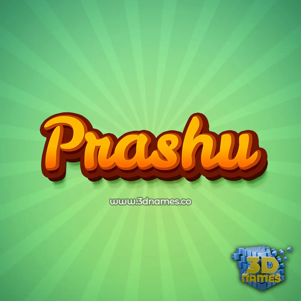 prashu in Green Rays style - 3D name wallpaper
